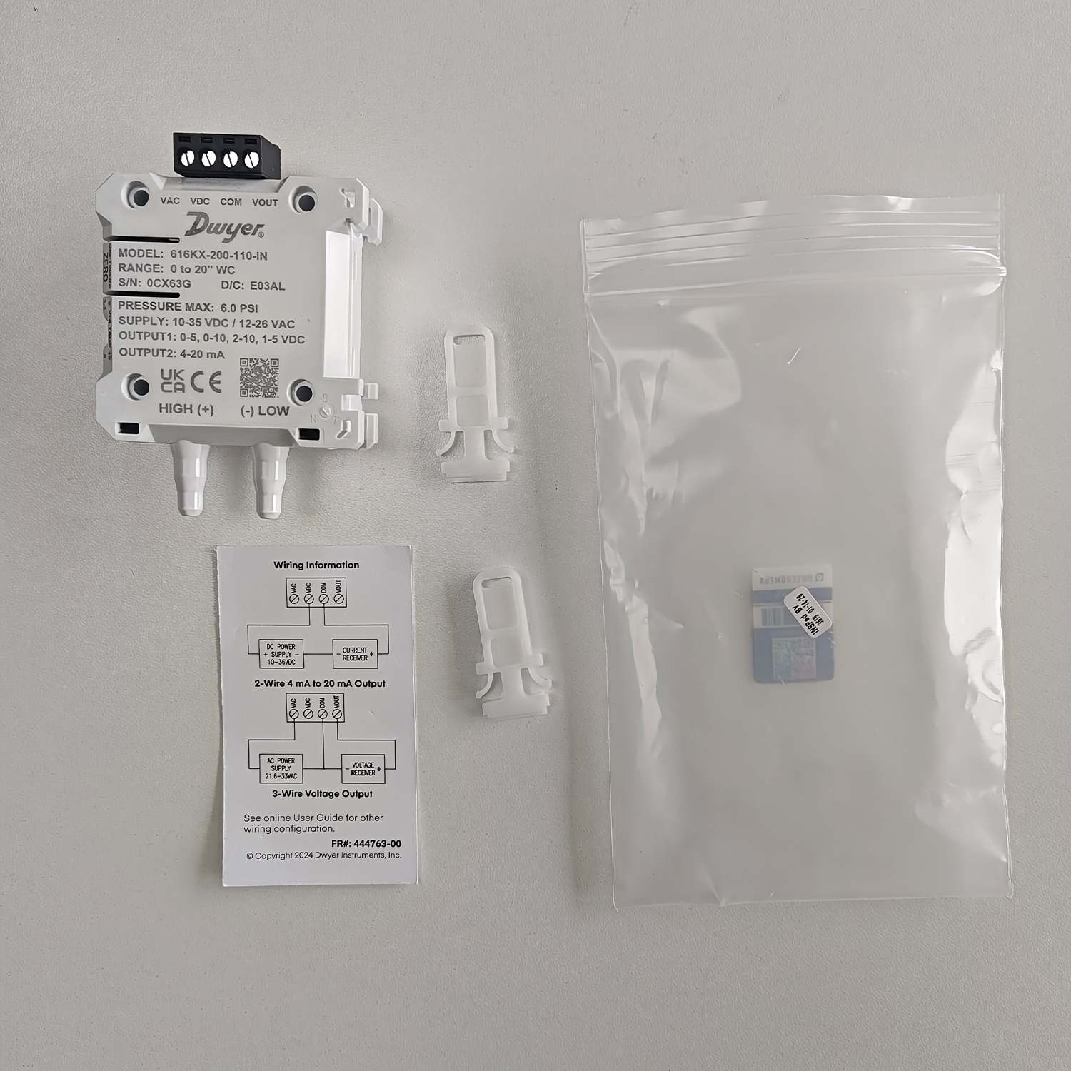 dwyer 616kx 200 110 in differential pressure transmitter